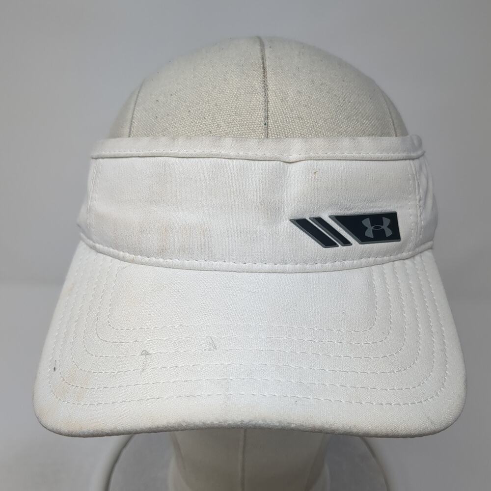 Under Armour Golf Strapback Visor Hat Solid White… - image 2